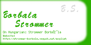 borbala strommer business card